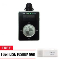 Universal Car Mp3 Player With Fm Modulator - Hitam + Free Flashdisk Toshiba 8GB
