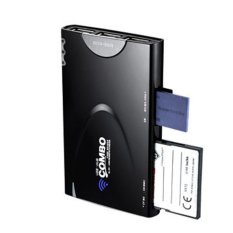 Universal Multifunction Wireless Card Reader with Wi-Fi and USB Hub - WDM-X5 - Black