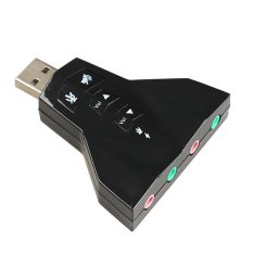 USB 2.0 3D Virtual 7.1 Channel Sound Card Adapter Converter Mic Speaker