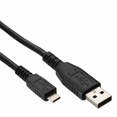 USB 2.0 to Micro USB Cable High Quality for Smartphone Action Camera Xiaomi Yi Etc - 1m-Black