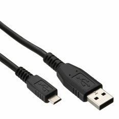 USB 2.0 to Micro USB Cable High Quality for Smartphone Action Camera Xiaomi Yi Etc - 1m - Hitam