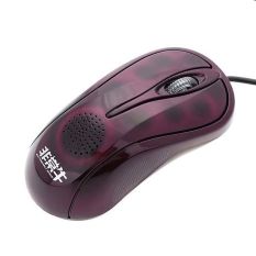 Usb Optical Wired Mouse Mice Ergonomics Design With Audio Music Speaker Function Computer Accessories (Purple)