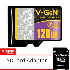 V-Gen Micro SD 128 GB Class 10 Turbo Series + Gratis Adapter