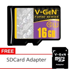 V-Gen Micro SD 16 GB Class 10 Turbo Series + Gratis Adapter