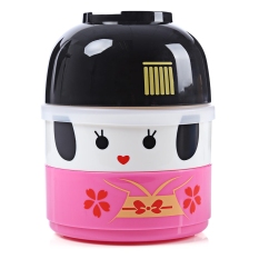 Vacuum Thermal Double layer Lovely Doll Lunch Box Warm Food Container for Kids Girl - Intl