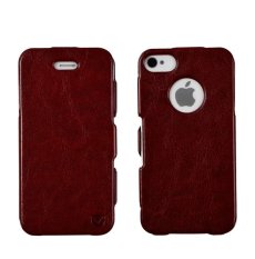 Valkit Ultrathin Series Luxury Glossy Flip Leather Case Skin Cover Protective for Apple iPhone 4 4S Skin Holster Leather Case Black (Intl)