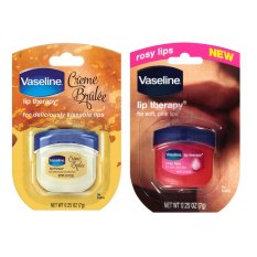 Vaseline Mini Lip Therapy USA Pocket Size Lip Balm Rosy Lips & Creme Brulee - 2 Pcs