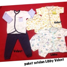 Velvet Paket 6IN1 Setelan Libby Baju Bayi Unisex Uk M (5-9Kg)
