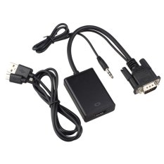 VGA to HDMI Output 1080P HD + USB Audio TV AV HDTV Cable (Intl)