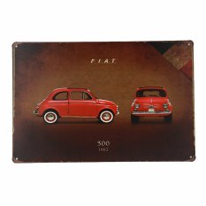 Vintage Style Fiat 500 1962 Car Steel Wall Plaque Sign(20x30cm) B-16 (Intl)