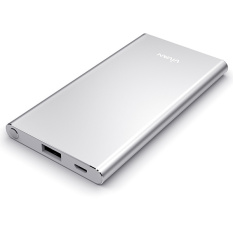 Vivan Power Bank Super Slim B5 Li-Ion Polymer - 5000 mAh - Silver