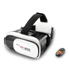 VR Box Virtual Reality Headset 3D Video Movie Game Glasses Googles w/ Bluetooth Remote Control for iPhone6 plus Samsung Galaxy S6 Edge+ Android - INTL