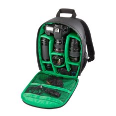 Waterproof Shockproof Camera Bag for Nikon DSLR D5100 D5200 D5300 D5500 D3000 D3300 D3100 D3200 D7000 D7100 D90 D80 D610 D310 P600 (Black with Green) (Intl)