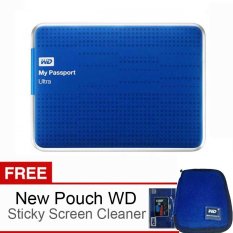 WD My Passport Ultra - 2TB - Biru + Free New Pouch WD Original + Sticky Screen Cleaner