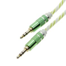 Whyus store Male to Male 3.5mm Jack Plug Cord Stereo Audio Cable For Headphone/Aux/MP3/iPod ( Green)- INTL
