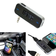 Wireless Car Radio LCD Display FM Transmitter 3.5mm Wire For iPhone 4 5 6 iPod - Intl