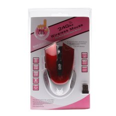 Wireless Mouse Optical Mouse 2.4GHz 1600DPI 5 keys Design Red (Intl)