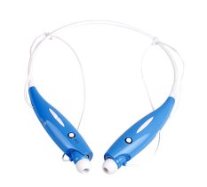 Wireless Sport Bluetooth Stereo Headset Neckband Earphone Hand Free For IPhone Lg Samsung Lenovo (Blue) - Intl