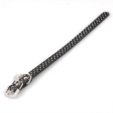 WiseBuy Black PU Leather Dog Cats Pets Puppy Neck Safety Collars XS (Intl)