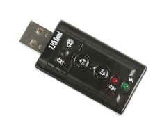 Womdee Virtual 7.1 Channel External USB 2.0 Audio Sound Card Adapter,Black (Intl)