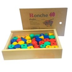 Wonderland Mainan Kayu Non Toxid Ronche Geo 40pcs