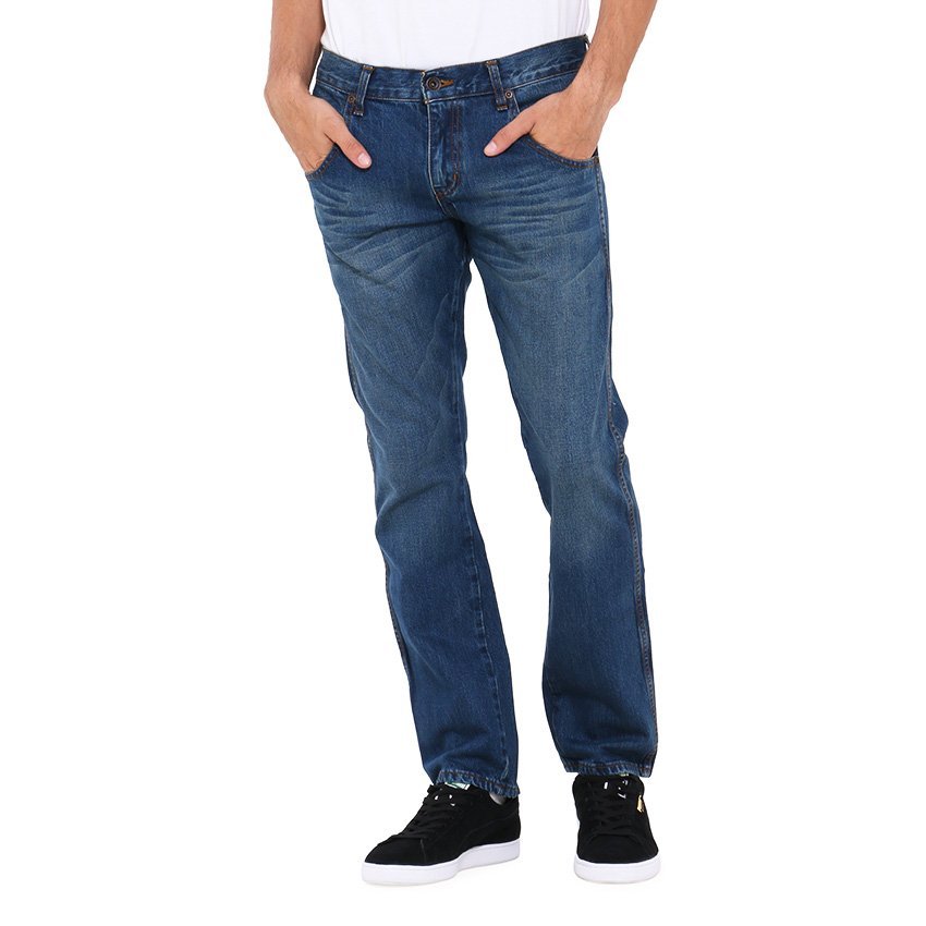 Wrangler Spencer B10P12 Straight Fit Jeans - Mid Blue