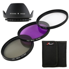 XCSource 3pcs Kit UV + CPL + FLD Filters + Lens Hood 58mm for Canon 400D 350D 100D