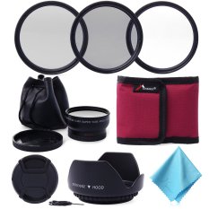 XCSource 52mm 0.45x Wide Angle Lens + UV CPL ND4 Filter Kit for Nikon D5200 D3200 D7100 D7000
