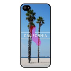 Y&M California Summer Beach Phone Case for iPhone 5/5s (Black)