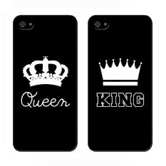 Y&M Cell Phone Couple Case For iPhone 5/5s Queen And King Pattern 2PC Cover (Multicolor)