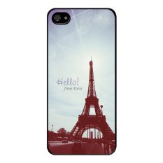 Y&M Hello Paris Eiffel Tower Phone Case for Iphone 5/5S (Black)