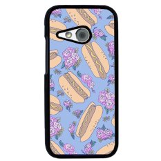 Y&M Lovely Hamburgers Purple Pattern Covers Cases For HTC One M8 Mini (Multicolor)