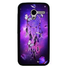 Y&M Purple Dream Cather Butterfly Phone Case for Motorola Moto X Black