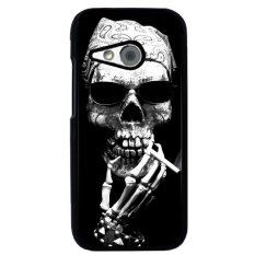 Y&M Smoking Skeleton Pattern Phone Case for HTC One M8 Mini Black - Intl