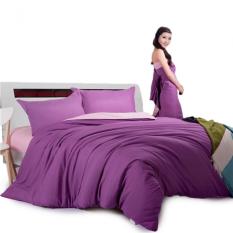 YBC Home Textiles Luxury Bedding Sets Include Quilt Bed Sheet Pillowcase(Purple+Pink) - Intl