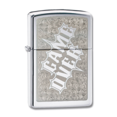 Zippo 28447 Game Over HP Chrome Original USA