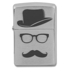 Zippo Original Moustache and Hat and Glasses