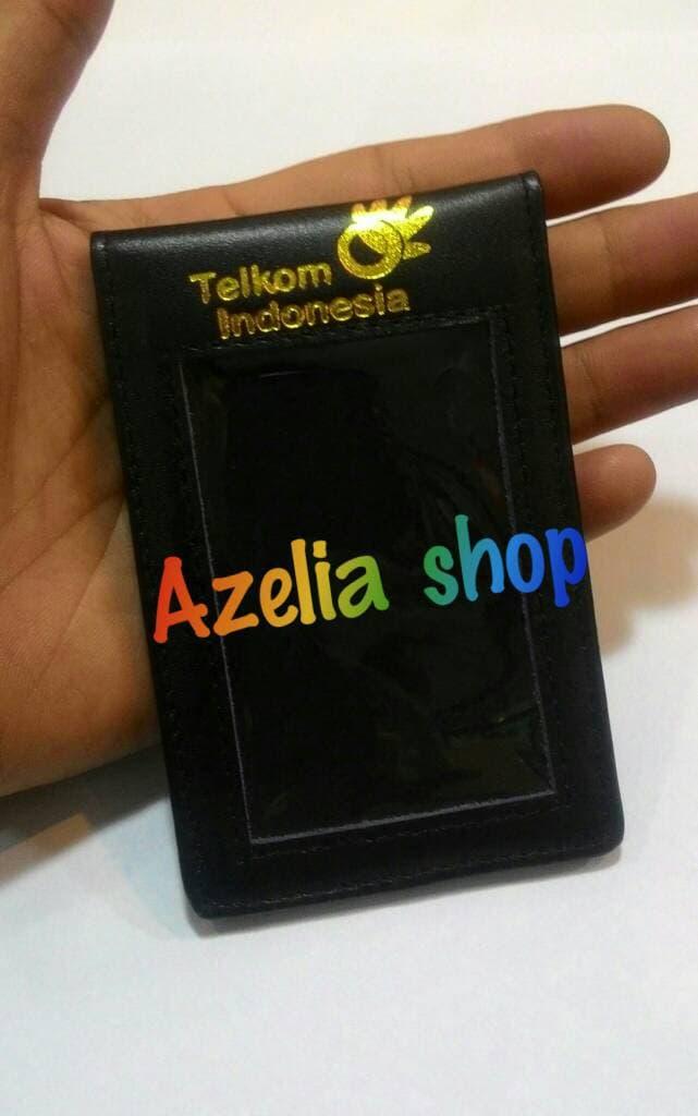 SALE - ID CARD HOLDER/NAME TAG/TEMPAT ID CARD KULIT LOGO TELKOM