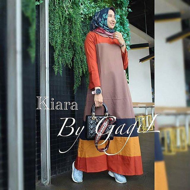 PROMO KIARA DRESS STOK TERBATAS - BAJU MUSLIM - GAMIS - JILBAB - BAJU KEKINIAN (Atas Coral)