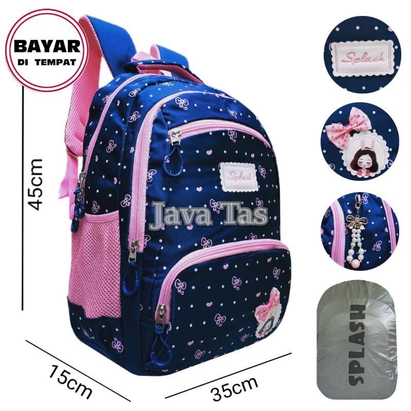 Java Tas Ransel Splash Tas Pria Tas Wanita Tas Ransel Pria Tas Ransel Wanita Tas Ransel Anak Tas Anak Sekolah Import Tas Sekolah Murah Tas Laptop Tas Punggung Tas Sekolah Import Navy +Raincover