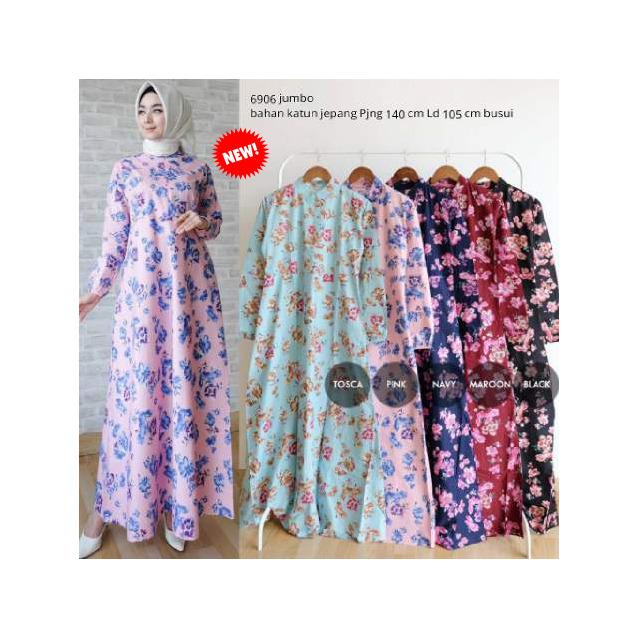 Baju Gamis modern - Gamis syari busui katun - Ranaya Fashion