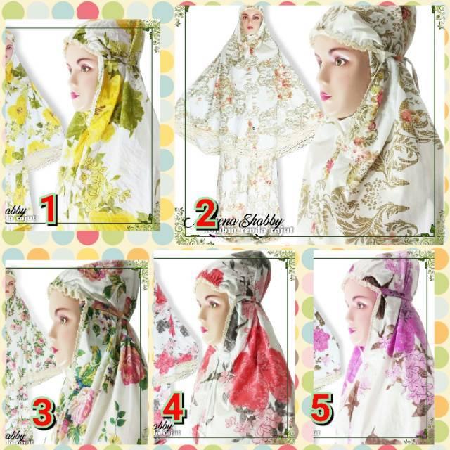 Mukena jumbo katun renda motif mukena katun jepang renda rajut groair mukena tanah abang murah (grosir min 6)
