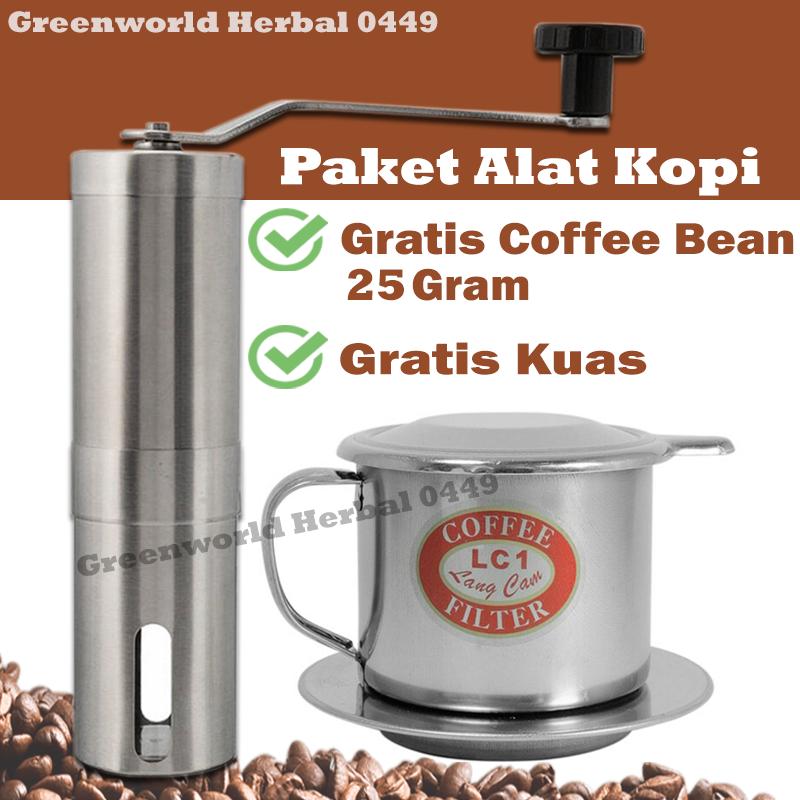 Paket Alat Seduh Kopi - Coffee Grinder & Vietnam Drip - Coffee Maker