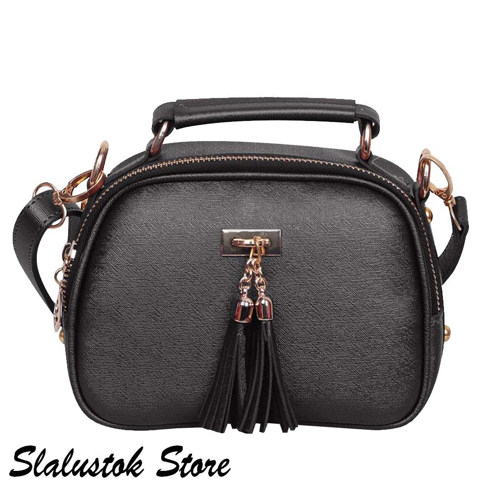 Slalustok Store - Tas Selempang Wanita Tassel mini - Hitam