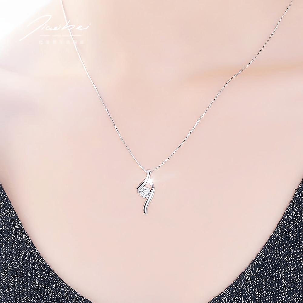 Mode Geometri Liontin Sayap dari Malaikat Kalung Emas Putih Disepuh Charm Perhiasan Aksesoris Hadiah untuk Gadis