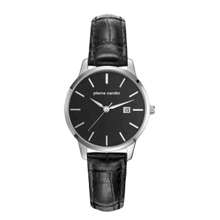 Pierre Cardin Jam Tangan Wanita Pierre Cardin PC901742F02 Elsau Femme Steel Black Leather Black