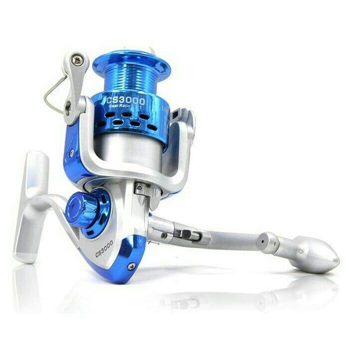 Debao CS3000 Fishing Spinning Reel 8 Ball Bearing Reel Pancing Alat Gulungan Pancing Ikan Laut Sungai Fish Bahan Metal Aluminium Tarikan Kuat Gear Berkualitas Rivers Daya Tampung Tali Banyak - Biru - Laz