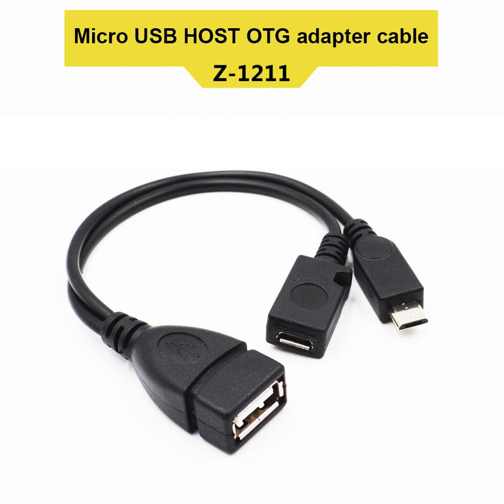 StarALL 2 In 1 OTG Micro USB Host Power Y Splitter USB Adapter to Micro 5 Pin Male Female Cable