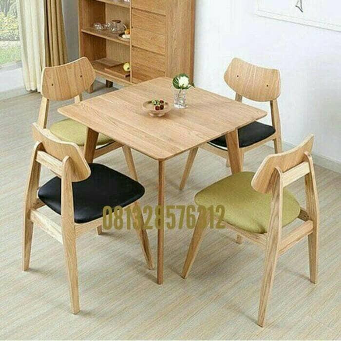 Promo Set meja makan kotak jati jepara Original