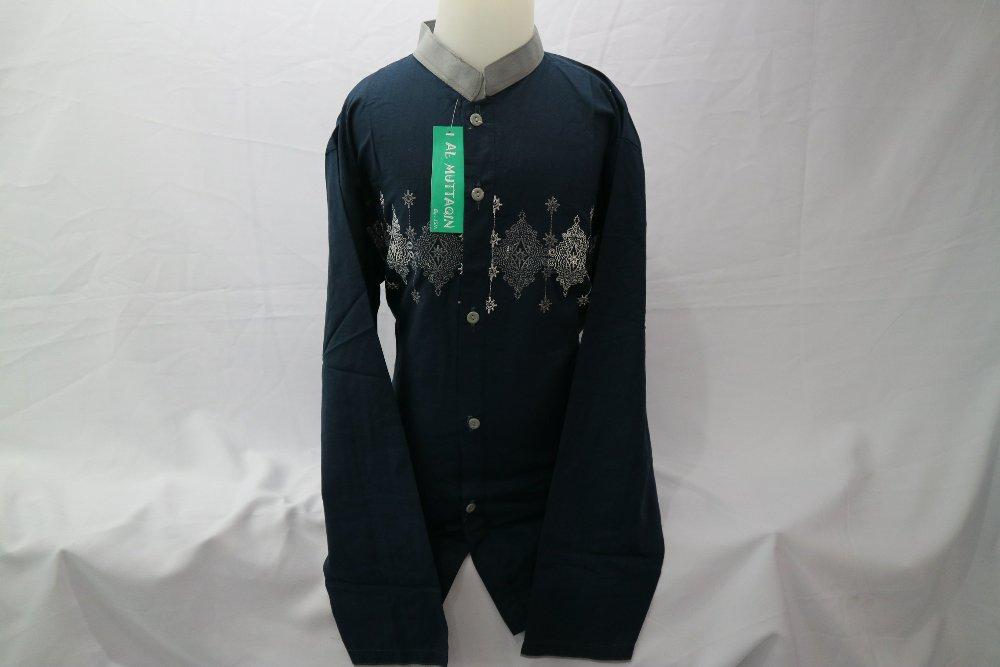 Baju Muslim Anak Pakaian Anak Laki SD Dan SMP Baju Koko Lengan Panjang Biru Dongker Al Muttaqin LKT 044 di lapak Al Muttaqin Collection produsenbajukoko